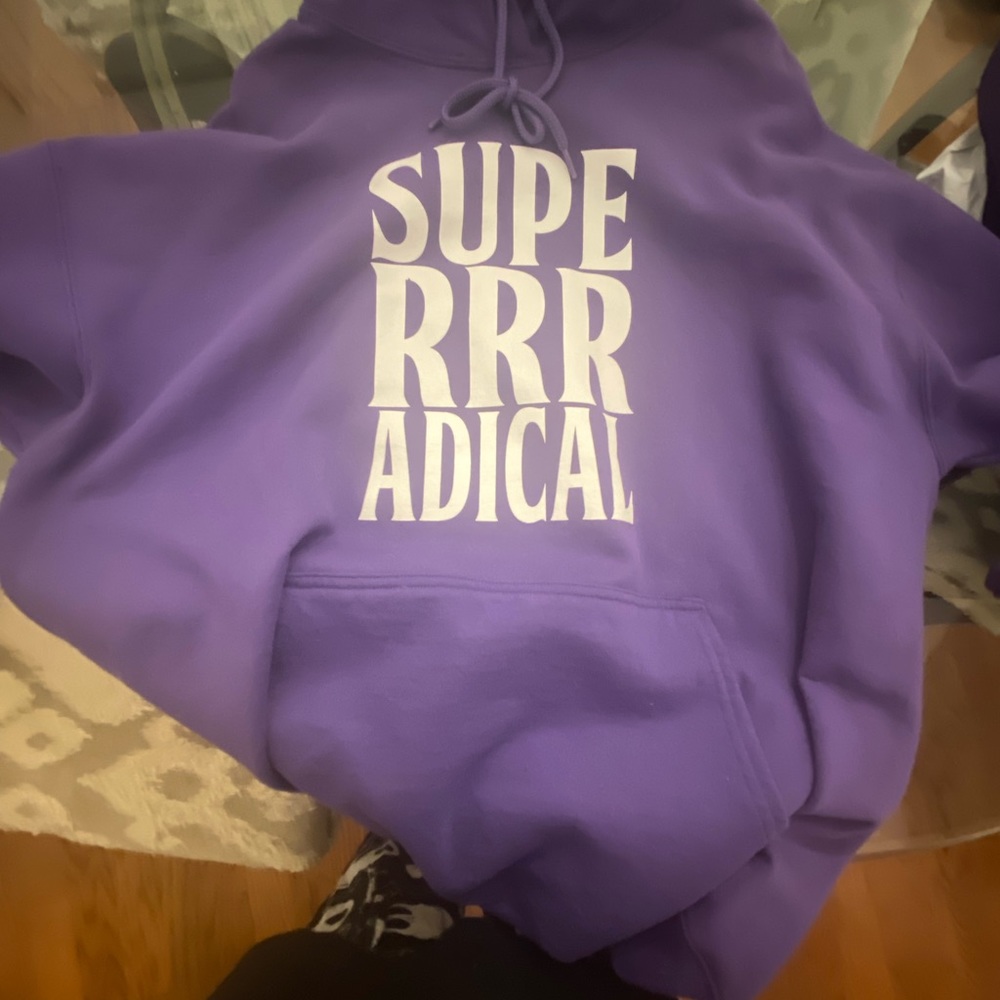 Superrradical Purple Hoodie - Size XL RARE AND LIMITED